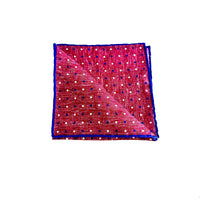Pochette in Lino Rossa con Pois Bianchi e Blu Made in Italy 🇮🇹