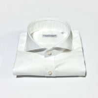 Camicia Bianca Uomo in Popeline – Collo Francese Sartoriale | Handmade in Italy🇮🇹