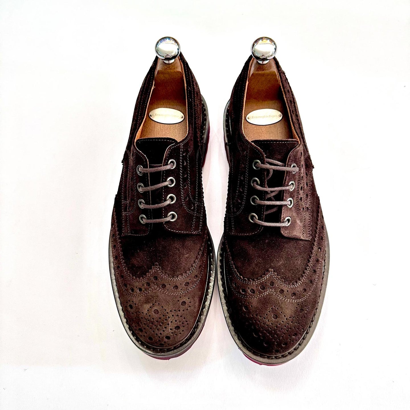 Oxford Brogue in Camoscio – Coda di Rondine – Handmade – Testa di Moro – Made in Italy 🇮🇹