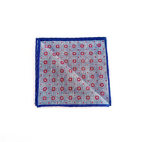 Pochette in Lino Azzurro con Microfiori – Made in Italy 🇮🇹