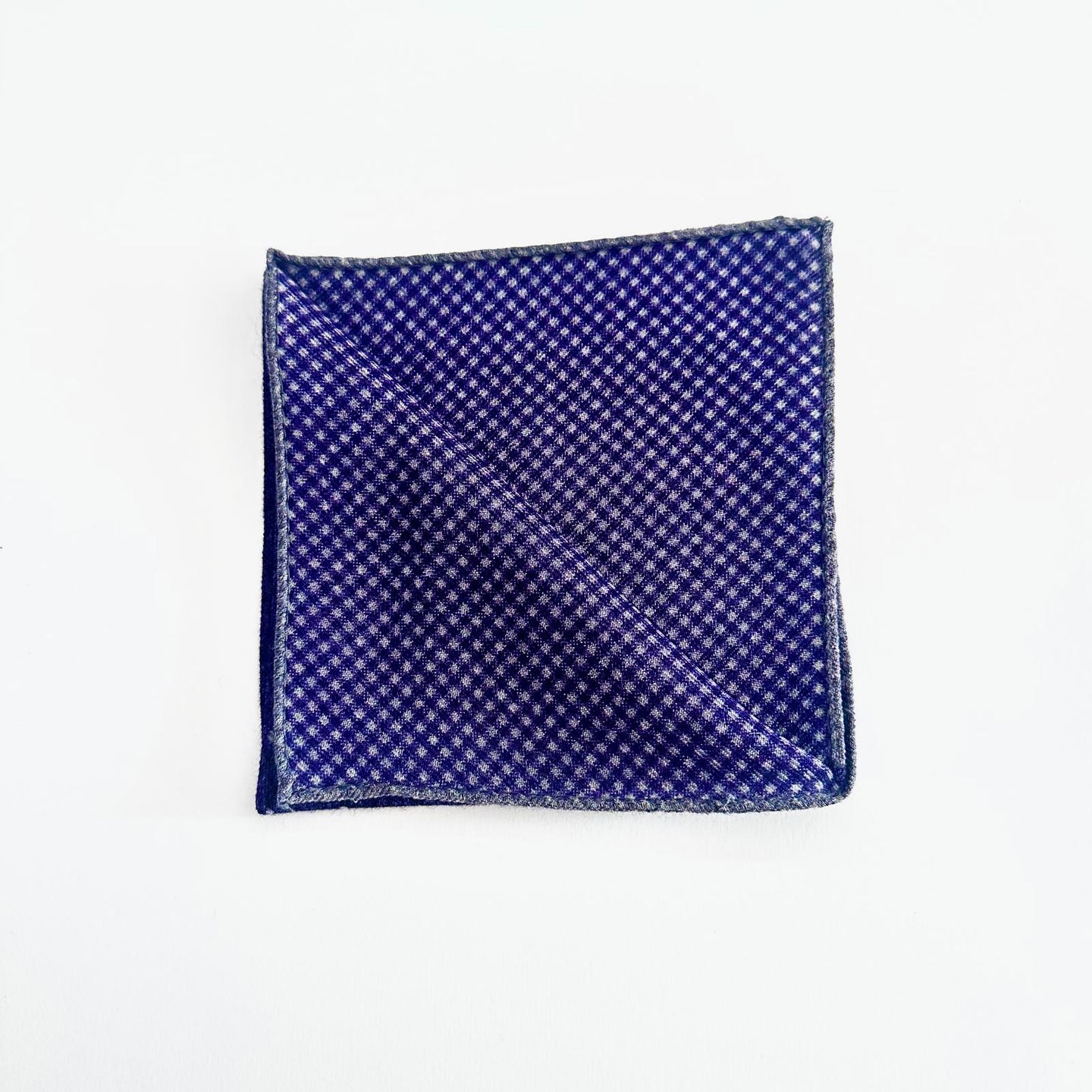 Pochette Sartoriale in Lana Microfantasia Blu – Made in Italy 🇮🇹