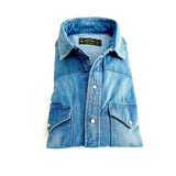 Camicia in Jeans Texana con Bottoni a Pressione in Madreperla – Chesapeake’s