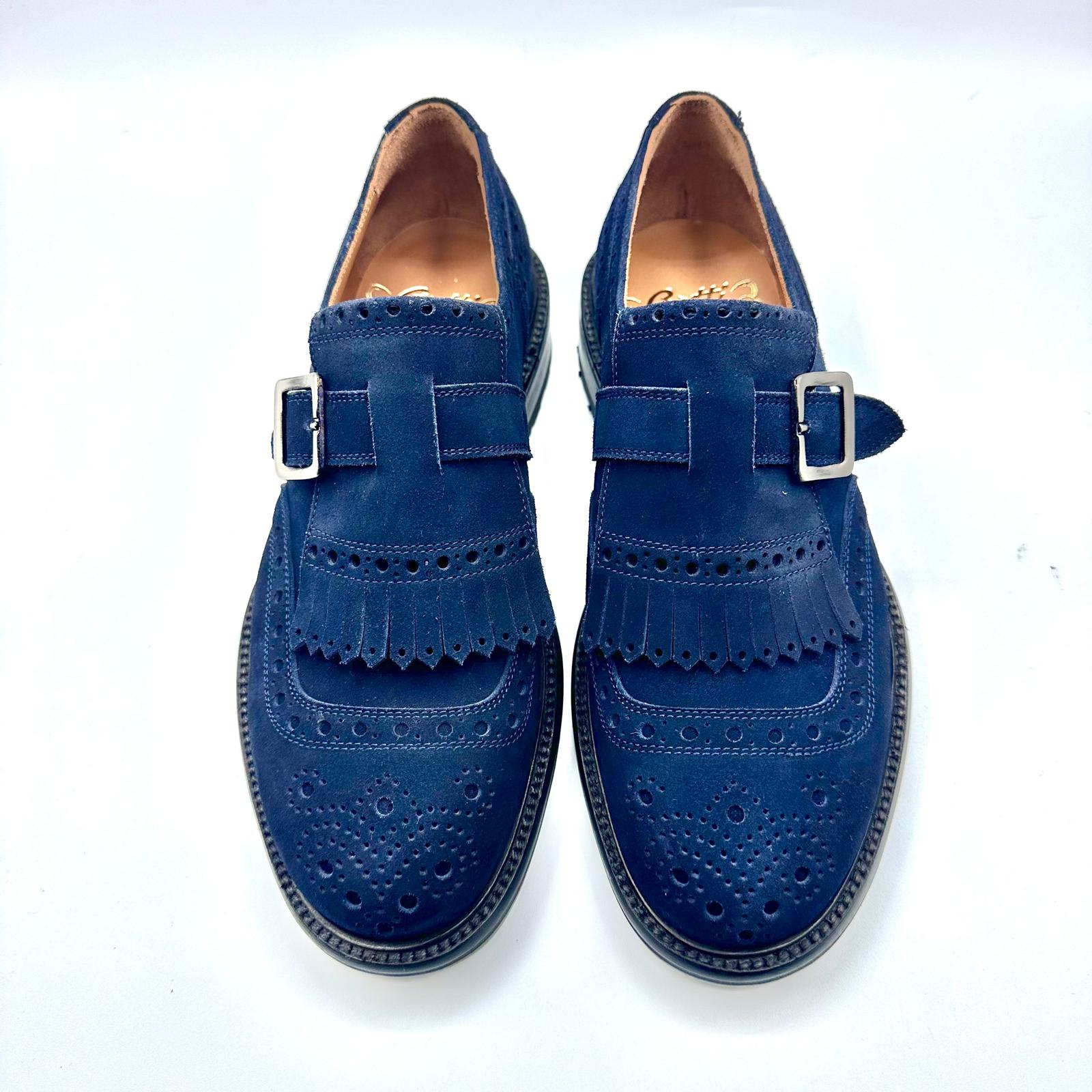 Scarpe Shangai in Camoscio con Fibbia Laterale – Made in Italy 🇮🇹