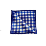 Pochette in Lana a Quadri Blu – Stile Classico con Carattere