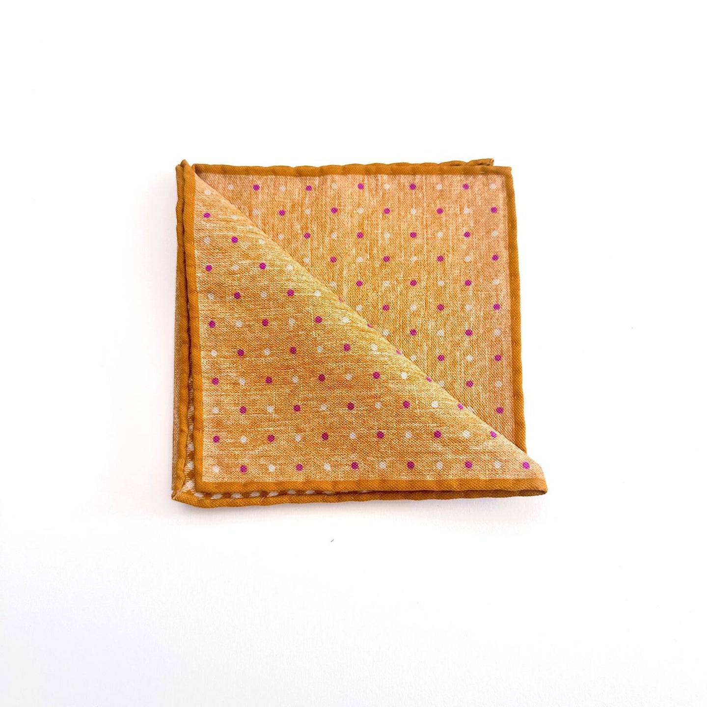 Pochette in Lino Arancio a Pois – Made in Italy 🇮🇹