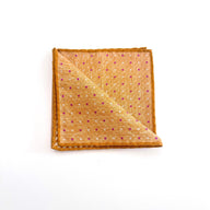 Pochette in Lino Arancio a Pois – Made in Italy 🇮🇹