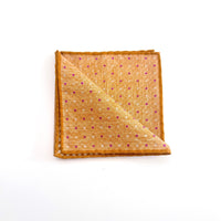 Pochette in Lino Arancio a Pois – Made in Italy 🇮🇹