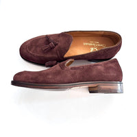 Mocassino con nappine in suede color cioccolato – Eleganza artigianale Made in Italy