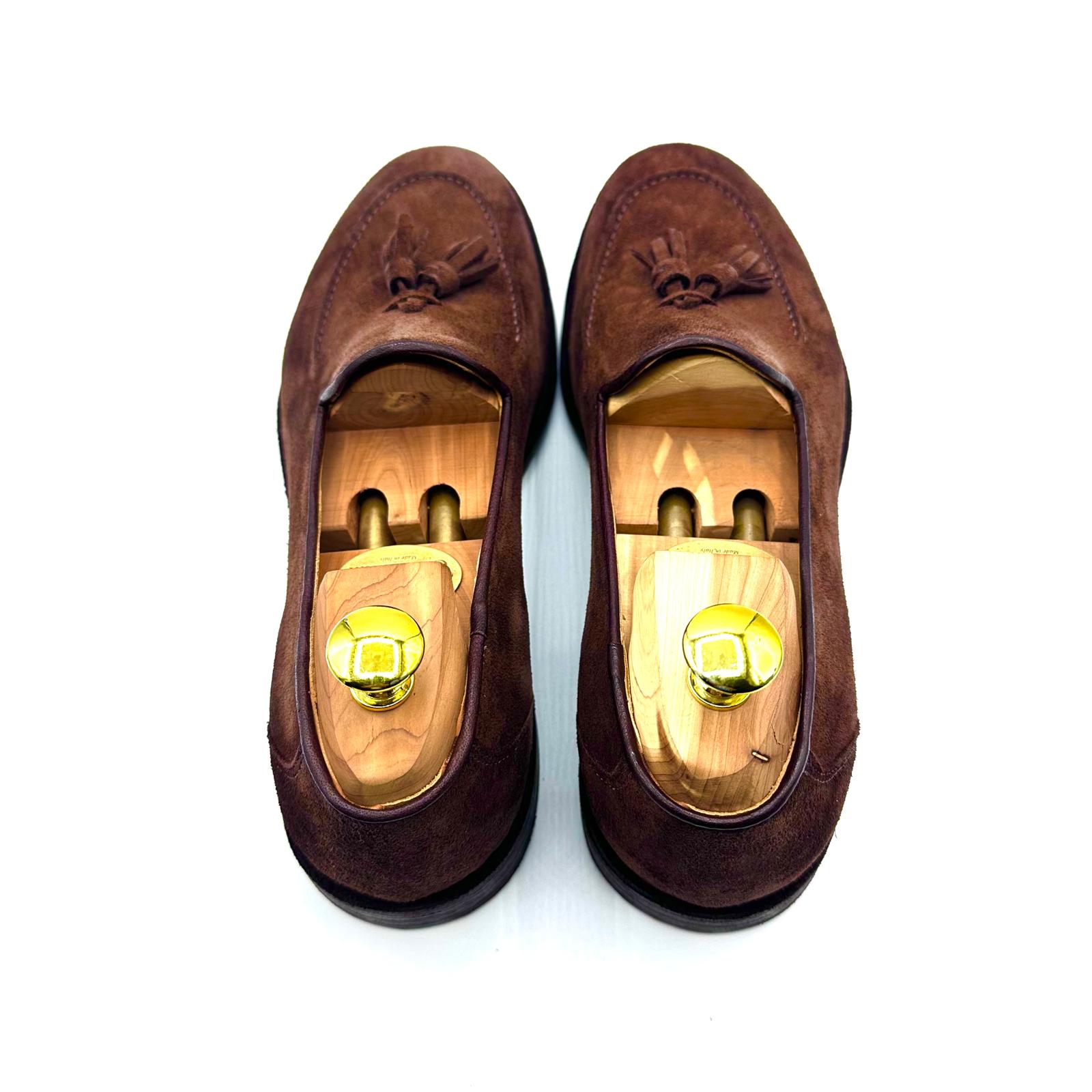 Mocassino in Pelle Scamosciata( Suede) con Nappine – Handmade in Italy 🇮🇹