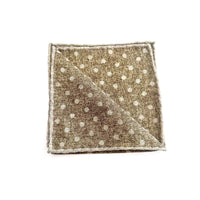 Pochette Sartoriale in Lana – Pois Beige – Made in Italy 🇮🇹