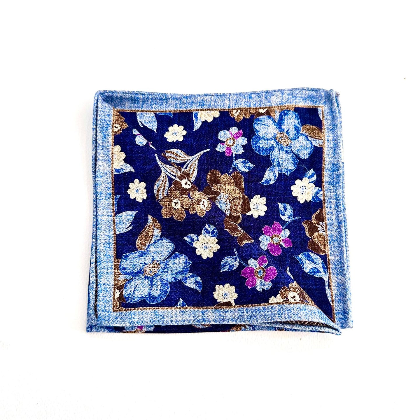 Pochette Sartoriale in lana Floreale – Stile Vivace e Raffinato Made in Italy 🇮🇹