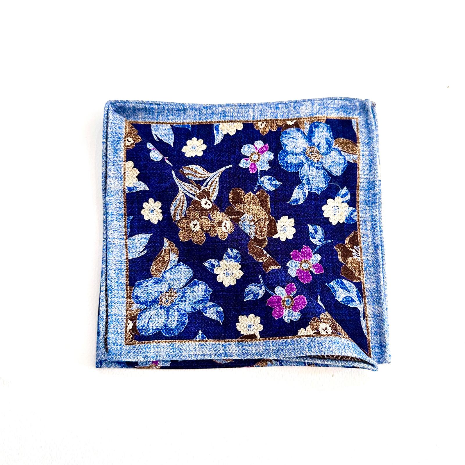 Pochette Sartoriale in lana Floreale – Stile Vivace e Raffinato Made in Italy 🇮🇹