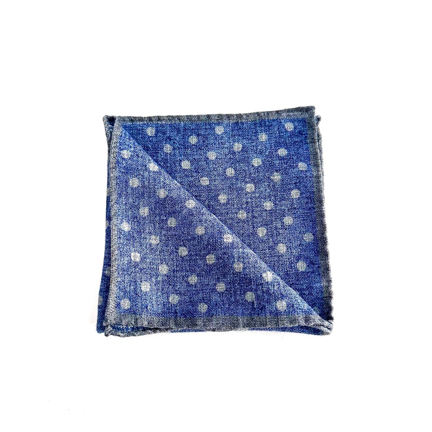 Pochette in Lana Blu a Pois Bianchi – Sartoriale 🇮🇹