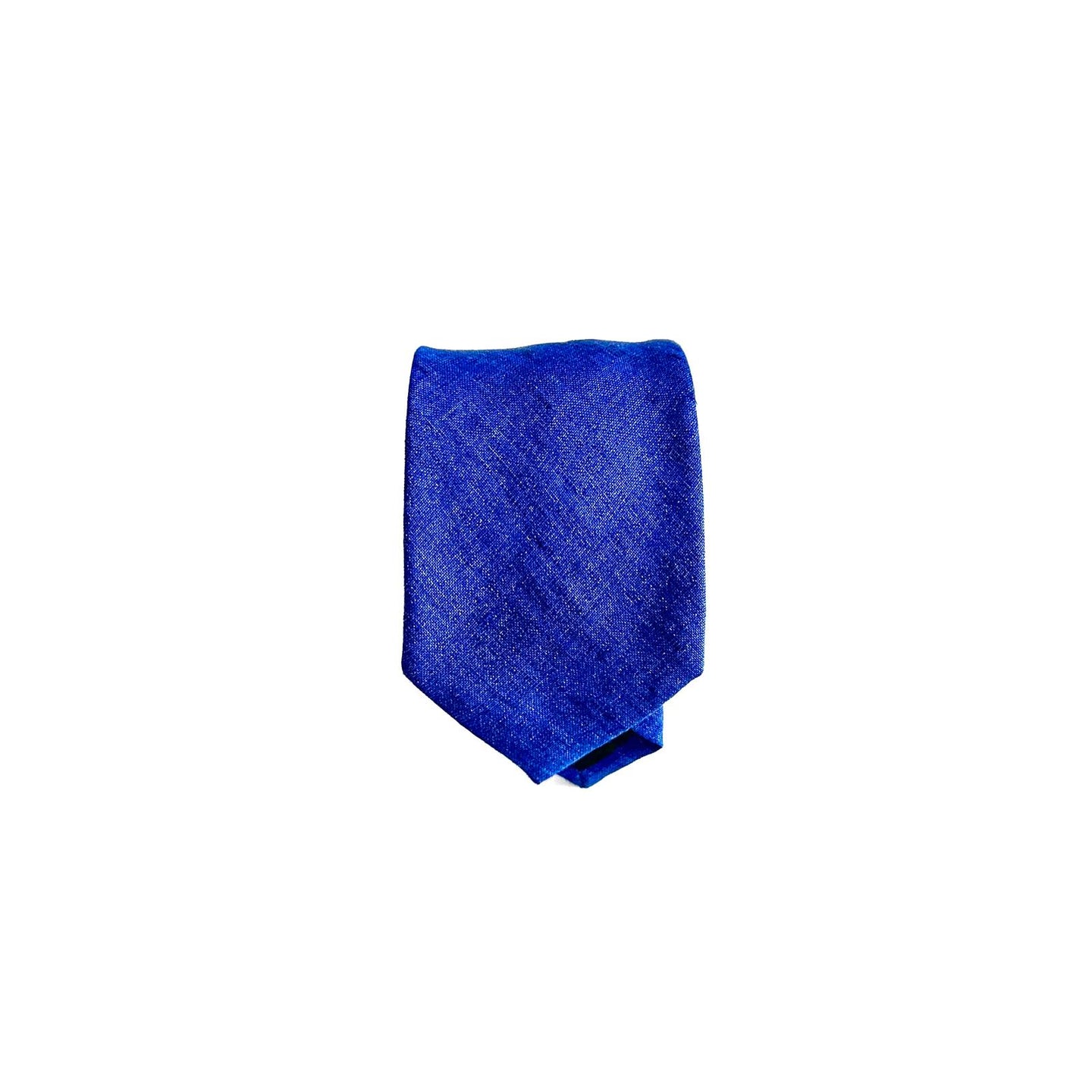 Cravatta Sartoriale in Lino Irlandese Blu Cobalto | Made in Italy 🇮🇹