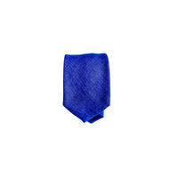 Cravatta Sartoriale in Lino Irlandese Blu Cobalto | Made in Italy 🇮🇹