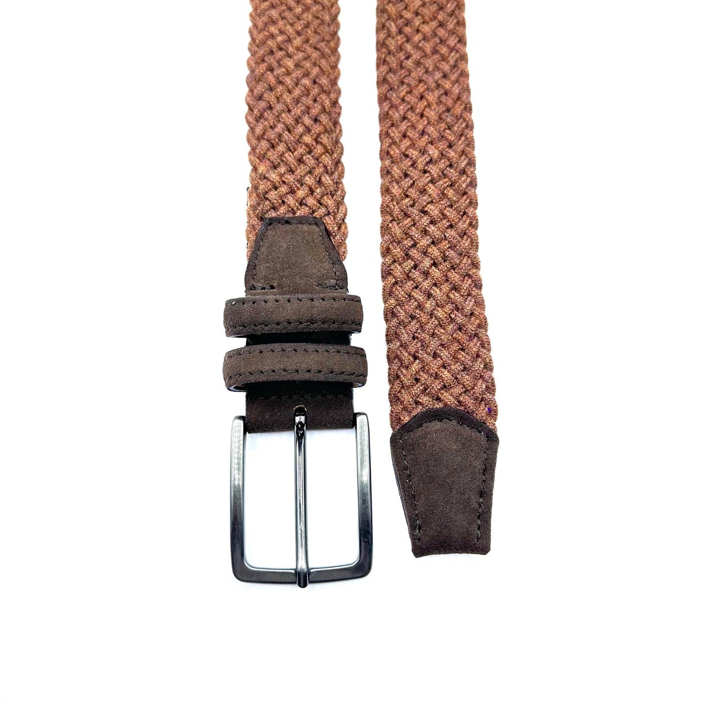 Cintura Intrecciata Uomo – Colore Tegola – Made in Italy 🇮🇹
