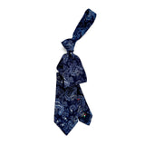 Cravatta paisley in lana e seta – Blu notte raffinato