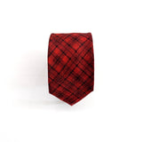 Cravatta in lana tartan rosso e nero – Stile British contemporaneo