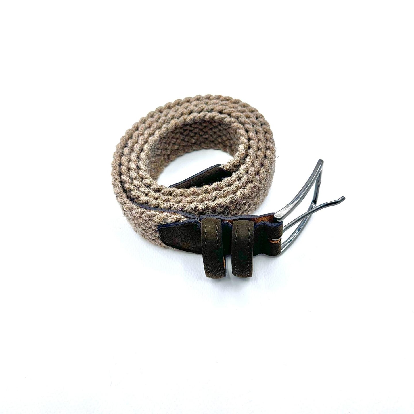 Cintura Intrecciata Uomo – Colore Tortora – Made in Italy 🇮🇹