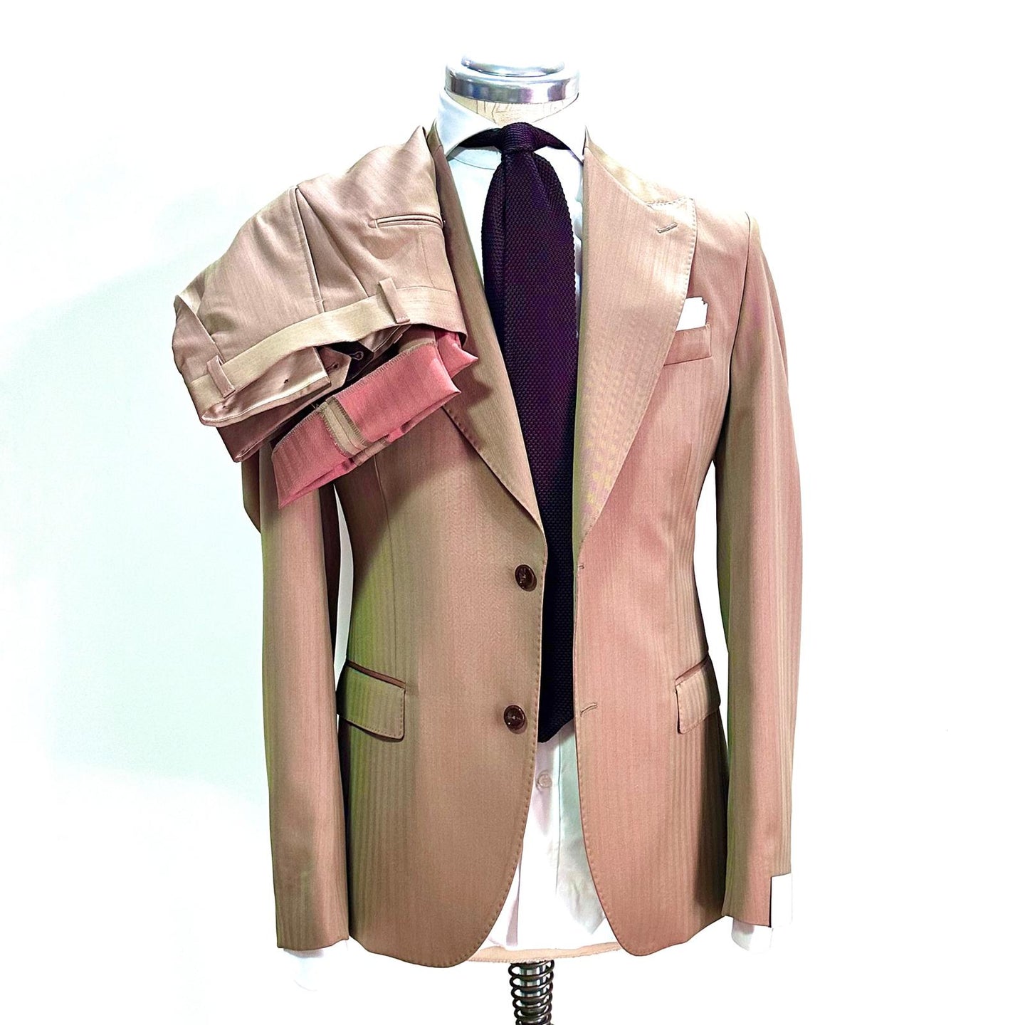 Abito sartoriale monopetto BRERAS – Tessuto SOLARO 🇮🇹