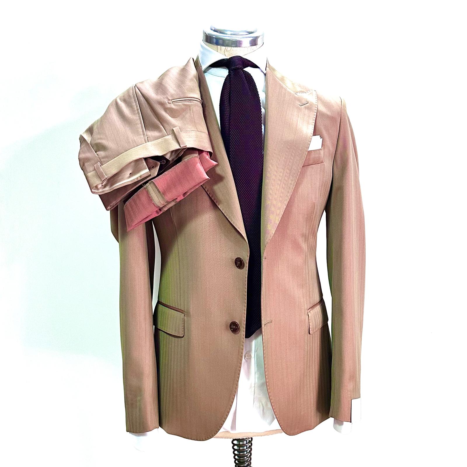 Abito sartoriale monopetto BRERAS – Tessuto SOLARO 🇮🇹
