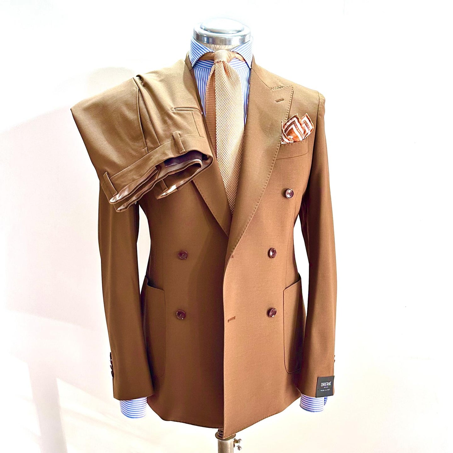 Abito Uomo Breras in lana Tasmania 100%– Doppio Petto Sartoriale Made in Italy 🇮🇹