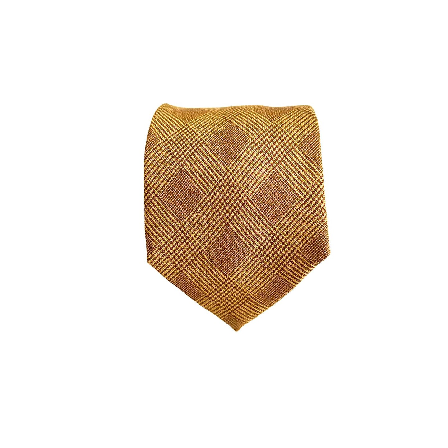 Cravatta Sartoriale – Rombi Oro in Seta e Lana