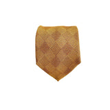 Cravatta Sartoriale – Rombi Oro in Seta e Lana