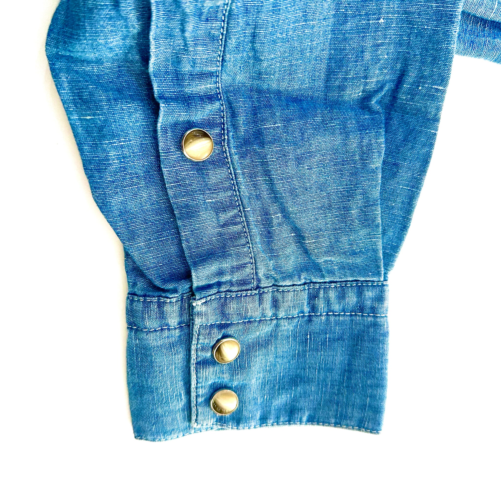Camicia Uomo Chesapeake’s DENIM   WESTERN Vintage Chambray Colore Bleach Collo italiano