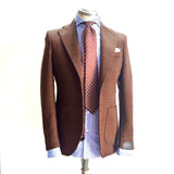 Giacca BRERAS in lana 100% – Principe di Galles marrone