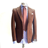 Giacca BRERAS in lana 100% – Principe di Galles marrone