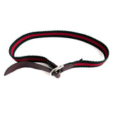 Cintura Elasticizzata Tricolore – Puntale in Cuoio | Misura 85 cm