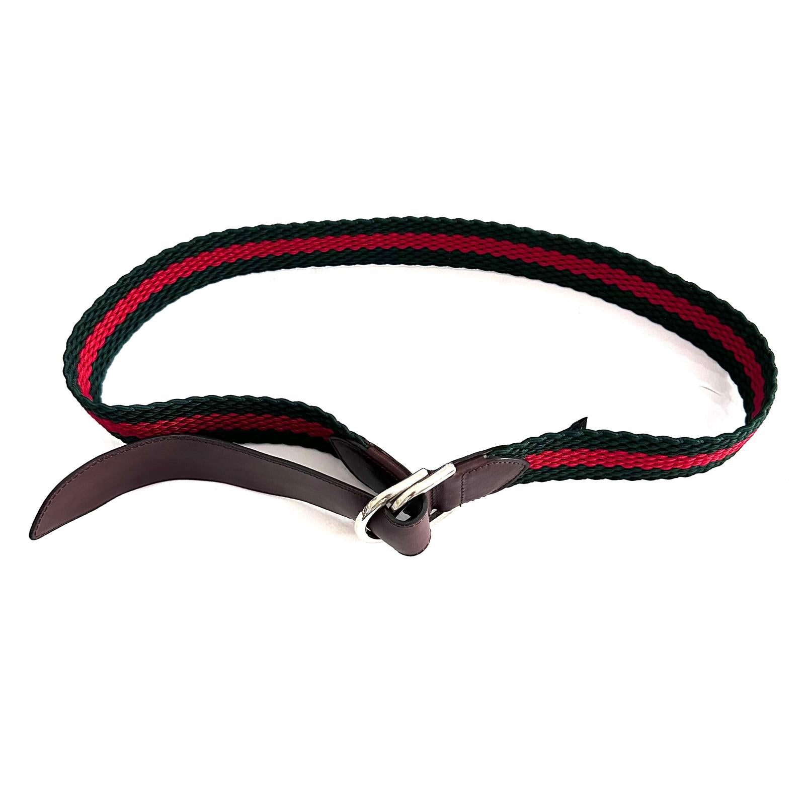Cintura Elasticizzata Tricolore – Puntale in Cuoio | Misura 85 cm