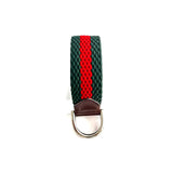 Cintura Elasticizzata Tricolore – Puntale in Cuoio | Misura 85 cm