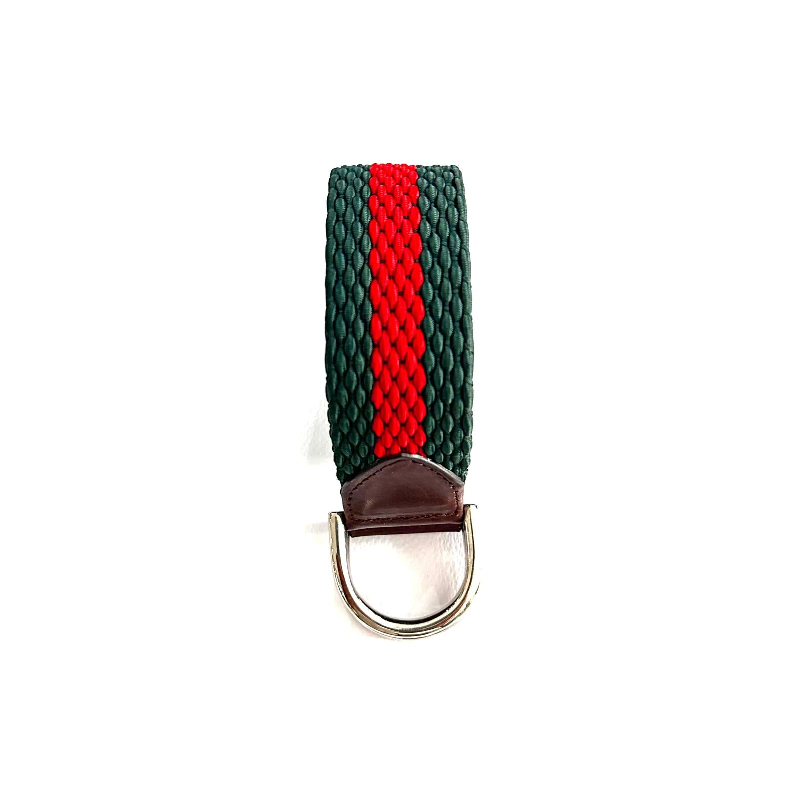 Cintura Elasticizzata Tricolore – Puntale in Cuoio | Misura 85 cm