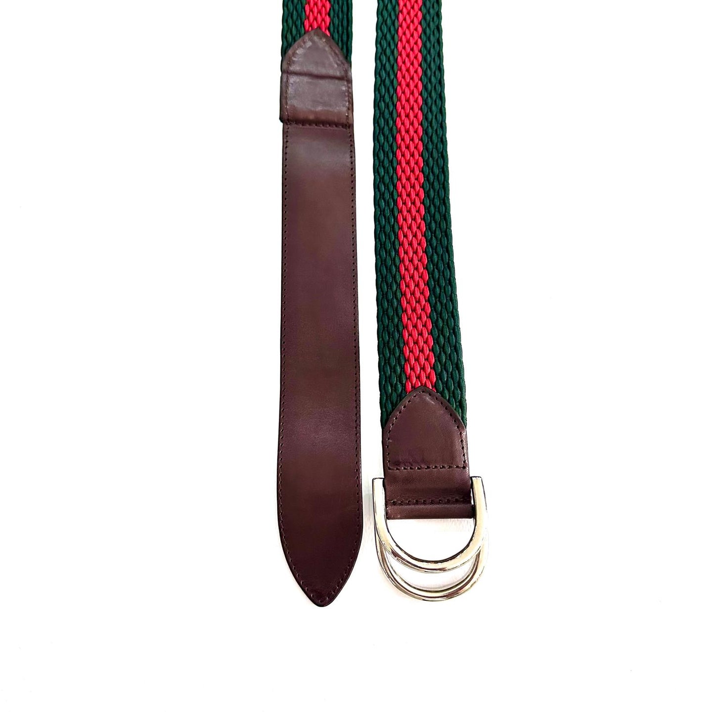 Cintura Elasticizzata Tricolore – Puntale in Cuoio | Misura 85 cm