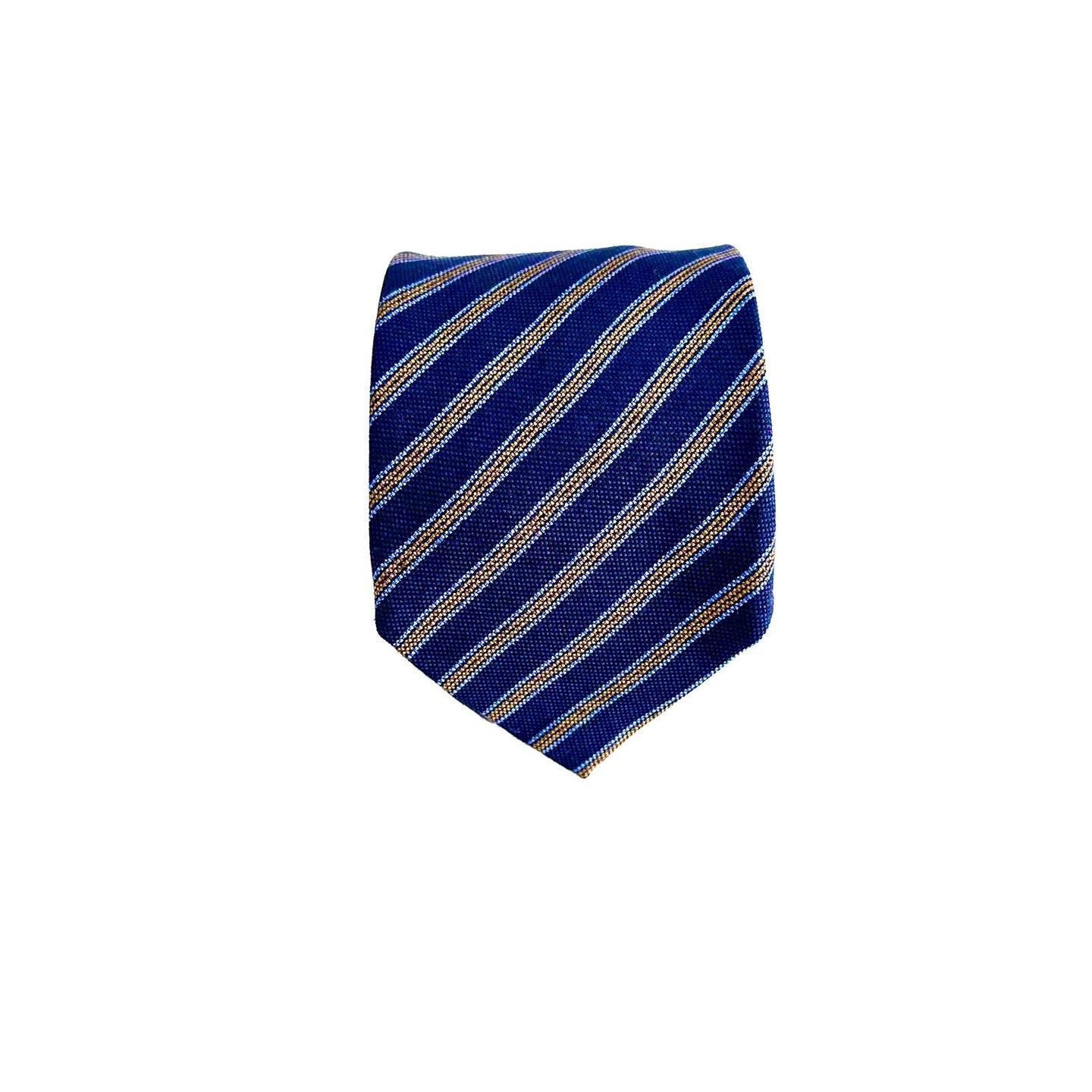 Cravatta Sartoriale in Lana – Righe Regimental Blu