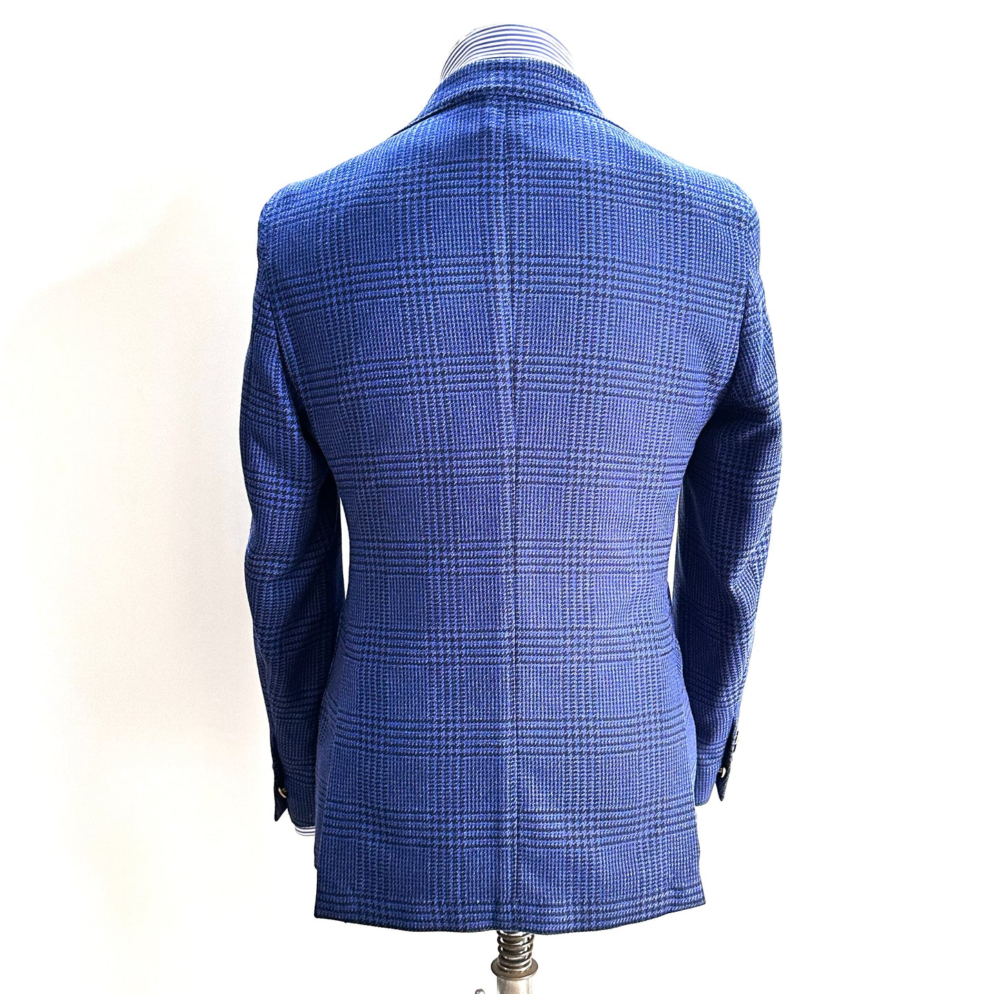 Giacca Breras in lana blu Principe di Galles – blazer uomo a due bottoni