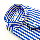 Camicia Uomo Gentleman – Righe Blu Royal Slim Fit – Handmade in Italy 🇮🇹
