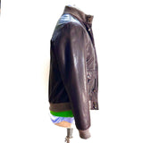 Giubbotto in pelle Marron Glacé  “The Jack Leathers” – 100% vera pelle Made in Italy