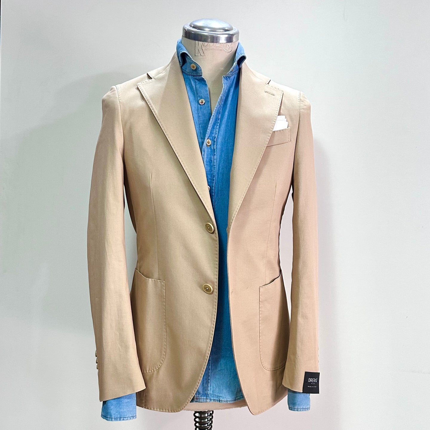 Giacca BRERAS in Cotone Sabbia – Comfort & Eleganza