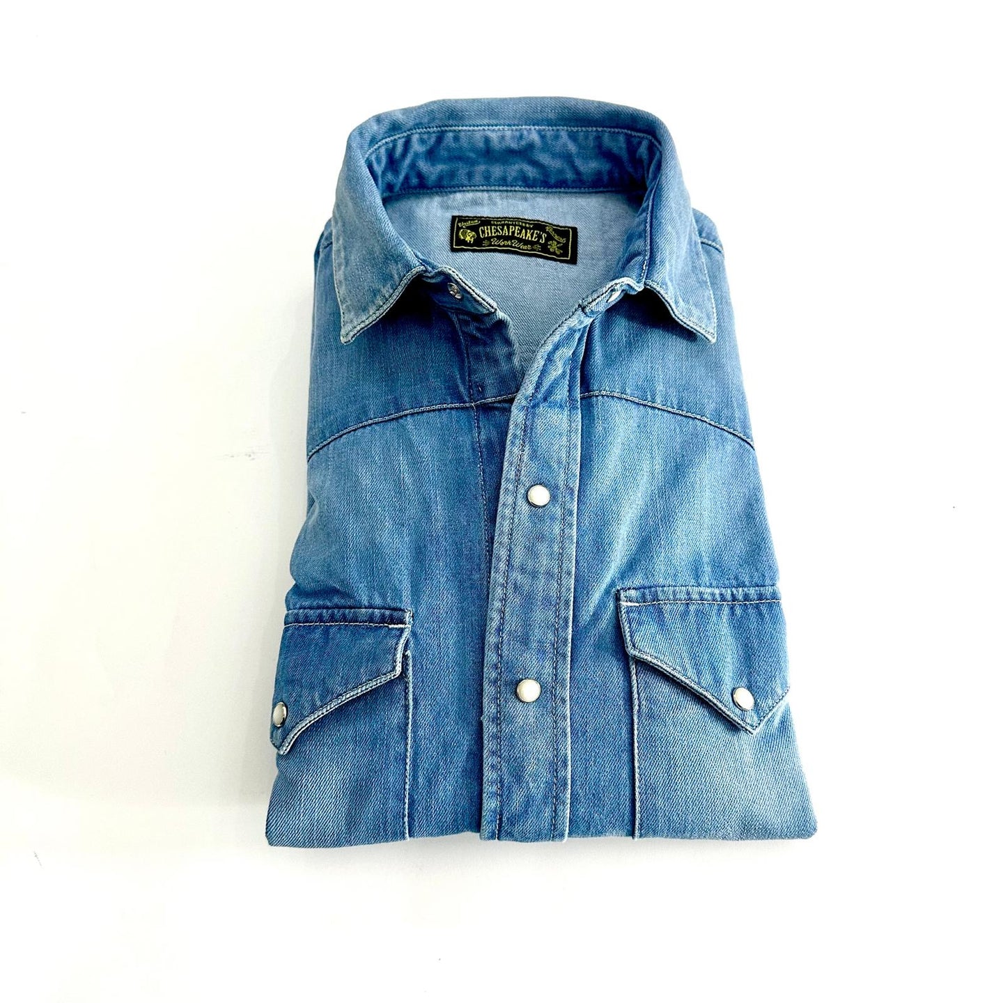 Camicia Uomo Tessuto Denim Modello Texana
