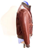 Giubbotto in pelle marrone “The Jack Leathers” – 100% vera pelle Made in Italy