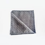Pochette Sartoriale in Lana Grigia a Pois – Made in Italy 🇮🇹