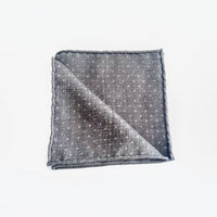Pochette Sartoriale in Lana Grigia a Pois – Made in Italy 🇮🇹