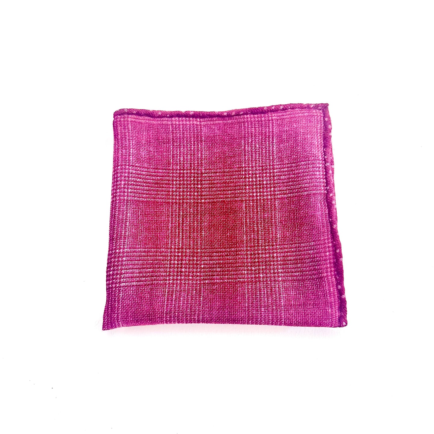 Pochette Sartoriale in Lana – Principe di Galles Bordeaux – Made in Italy 🇮🇹