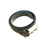 Cintura Uomo Intrecciata in Camoscio ( suede) testa di moro