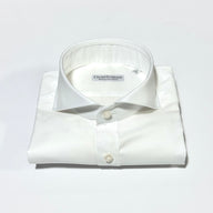 Camicia Bianca Uomo in Popeline – Collo Francese Sartoriale | Handmade in Italy🇮🇹