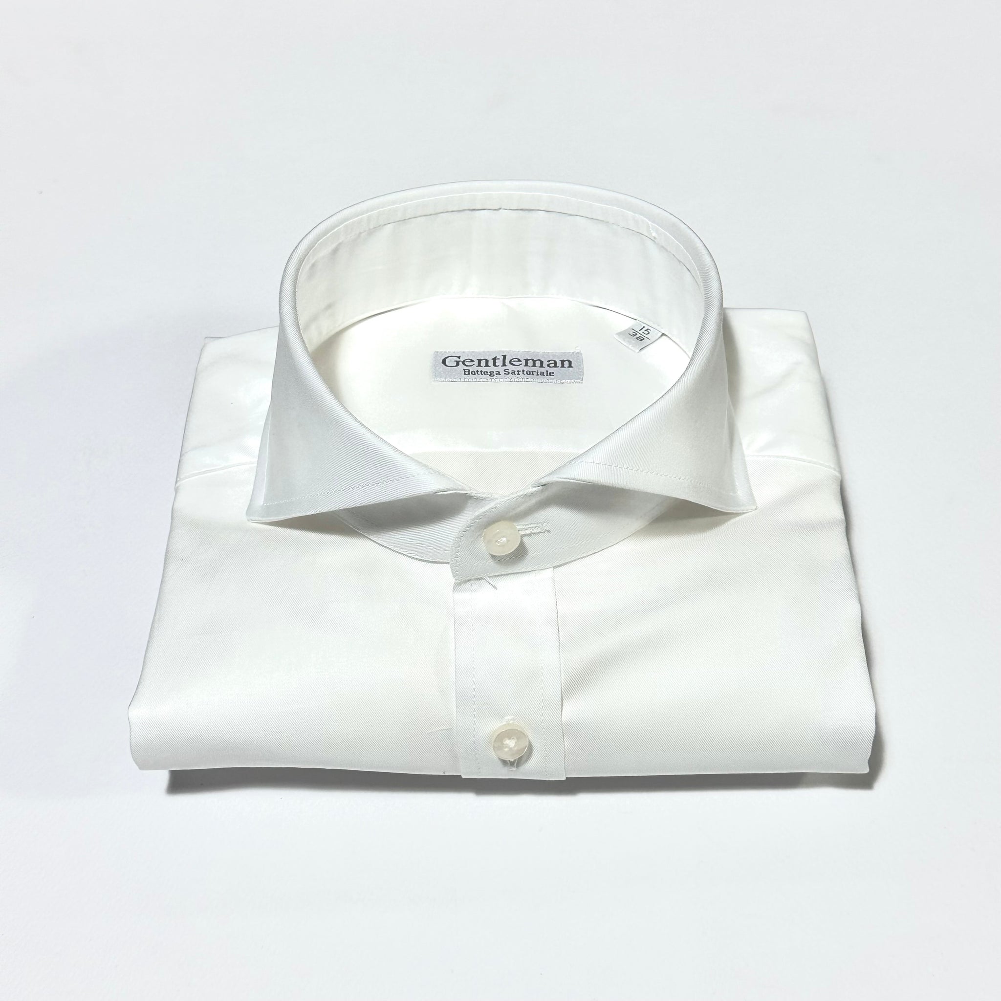 Camicia Bianca Uomo in Popeline – Collo Francese Sartoriale | Handmade in Italy🇮🇹
