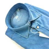 Camicia Denim vintage Uomo FRADI  Chambray  Collo italiano Handmade in Italy 🇮🇹